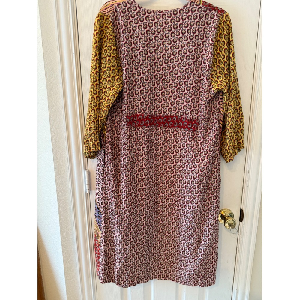 Cabi XS Poet Jacket Kimono Duster Patchwork Mixed‎ Print Belted Viscose - Picture 6 of 9